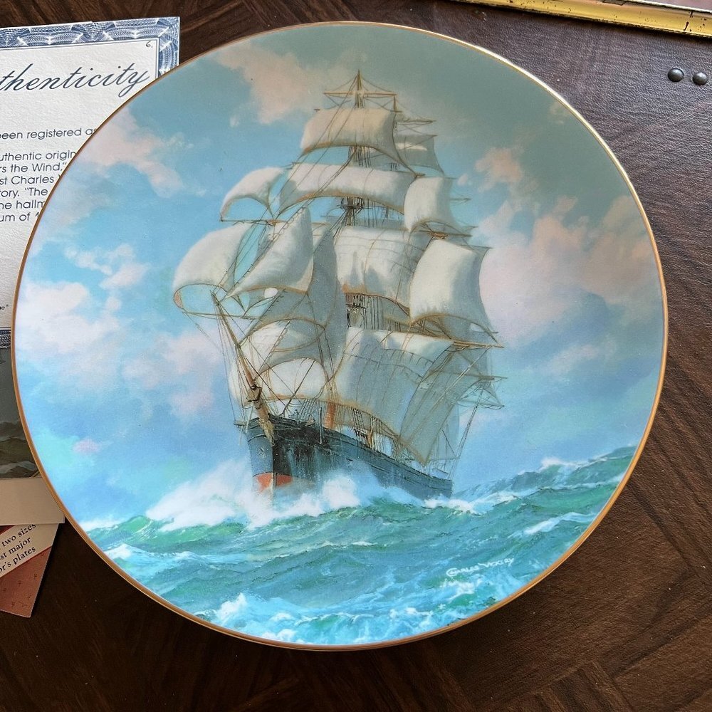 1990 Bradex Charles Vickery The Golden Eagle Conquers the Wind Collector Plate